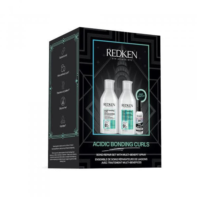 Acidic Bonding Curls | Coffret Fêtes 2025 | Boucles & Force — Définition, Anti-Frisottis & pH Équilibré