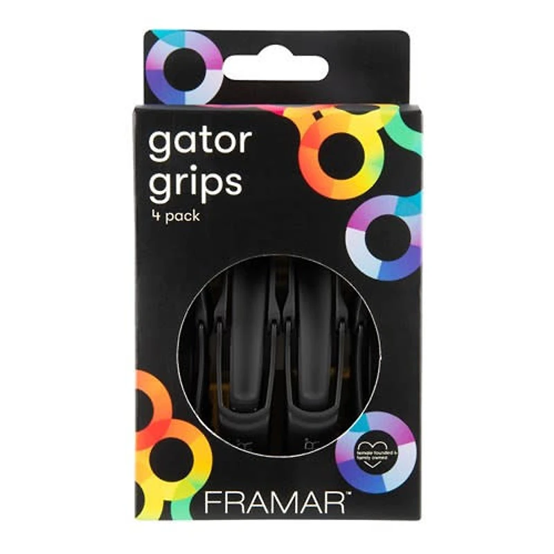 Gator Grips | Pinces Dentelées Caoutchoutées | Collection Classique - (Noires) - CL-GG-BLK (Boîte de 4)