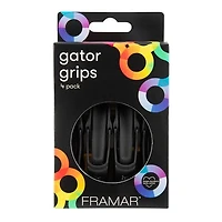 Gator Grips | Pinces Dentelées Caoutchoutées | Collection Classique - (Noires) - CL-GG-BLK (Boîte de 4)