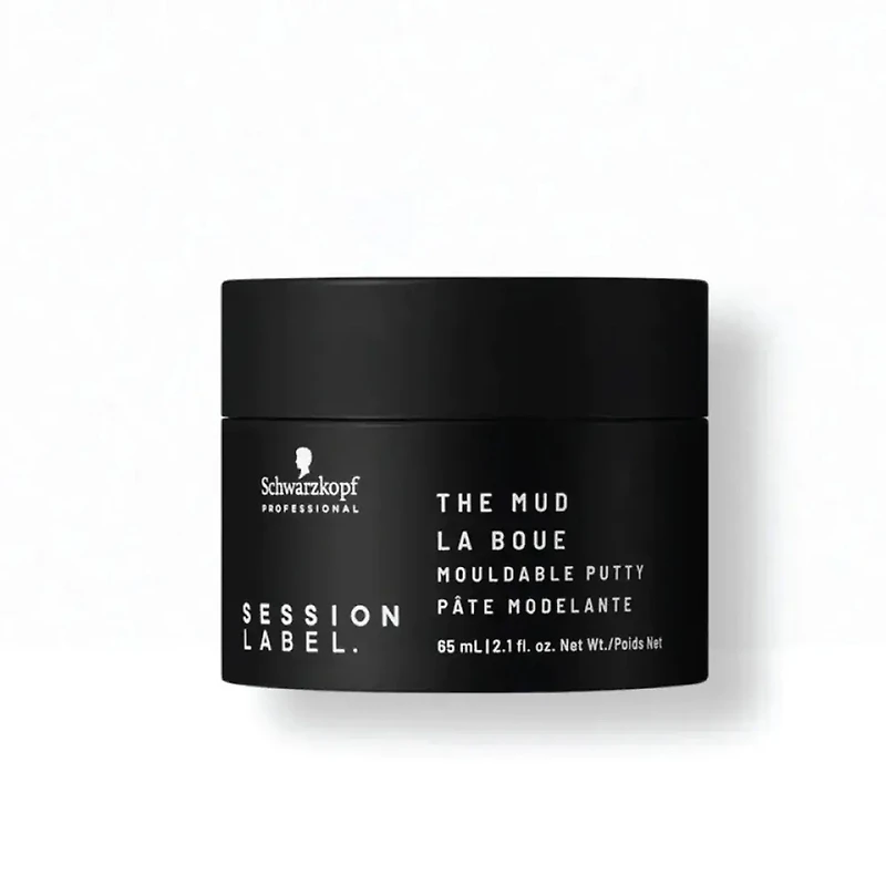 Session Label | The Mud — Mouldable Putty (65ml/2.1oz) - Flexible styling putty for natural texture, definition and reworkable control