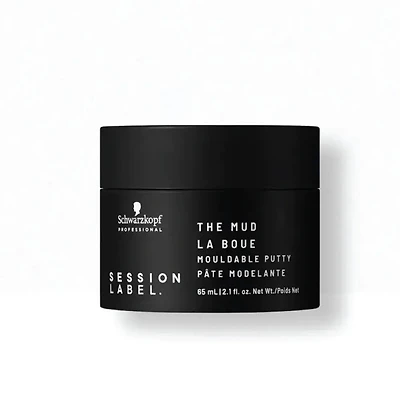 Session Label | The Mud — Mouldable Putty (65ml/2.1oz) - Flexible styling putty for natural texture, definition and reworkable control