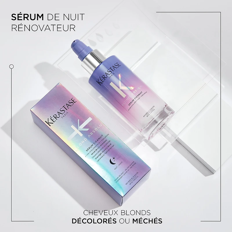 Blond Absolu | Sérum . Cicanuit – Sérum de nuit réparateur pour cheveux blonds