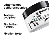 Tecni.Art | Flex Web | Texture Sculptée (150 ml / 5.1 oz) – Pâte fibreuse effet sculpté, tenue force 5