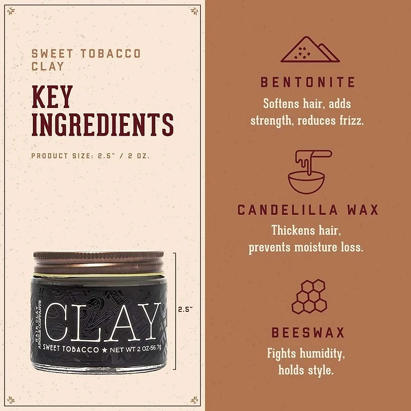 Sweet Tobacco | Clay Pomade - Medium Hold Matte Finish
