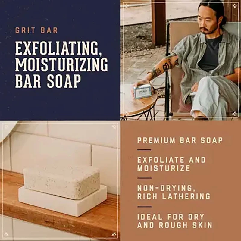 Grit Bar Absolute Mahogany | Exfoliating Soap – Cleanses, Scrubs and Hydrates