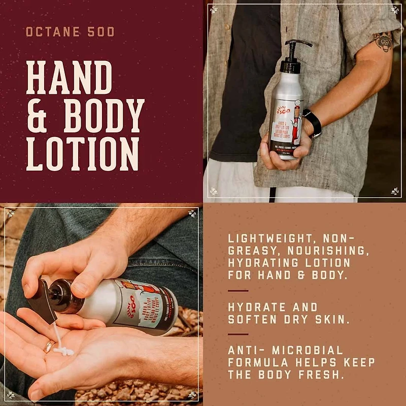 Octane 500 Sweet Tobacco | Hand & Body Lotion – Deep Hydration