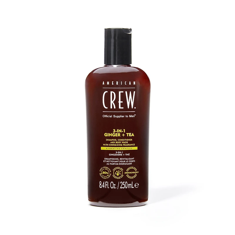 3-In-1 | Ginger + Tea – American Crew Shampoo, Conditioner & Body Wash