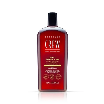 3-In-1 | Ginger + Tea – American Crew Shampoo, Conditioner & Body Wash