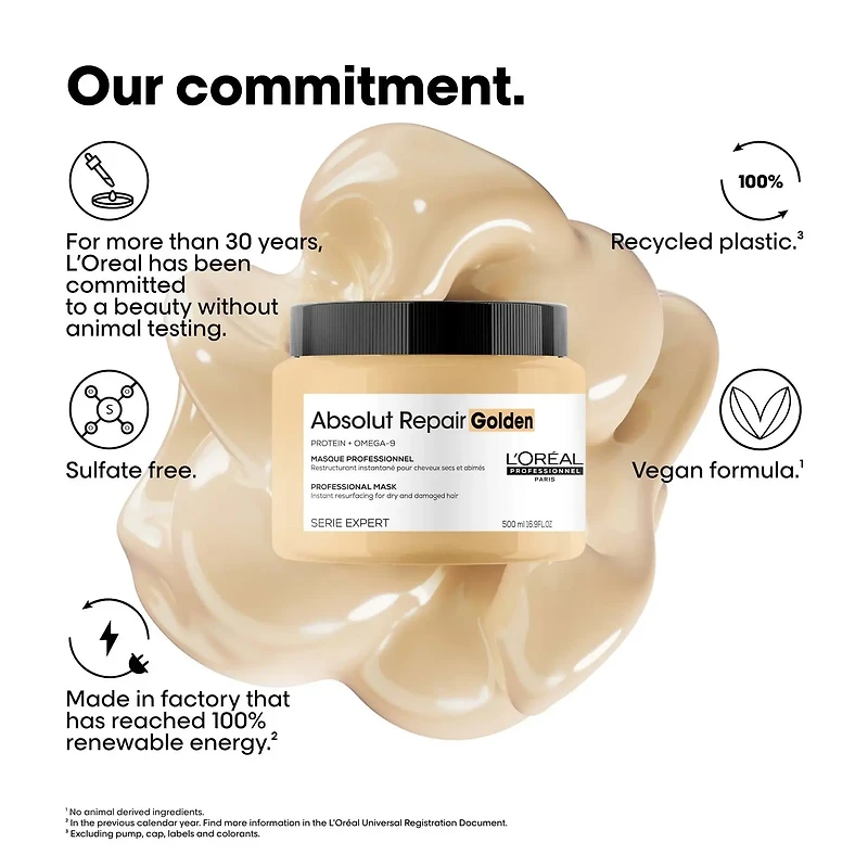 Absolut Repair Omega-9 | Golden Masque - Réparation Intense Et Nutrition Profonde (250ml/8.5oz)