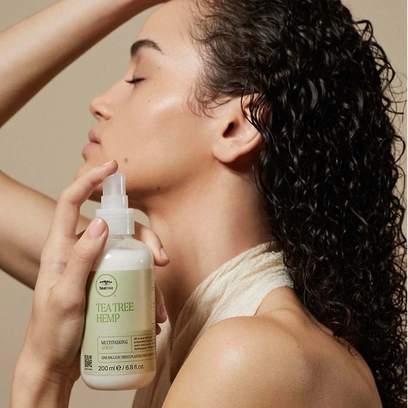 Tea Tree | Hemp | Multitasking Spray - Soin Sans Rinçage Hydratant Et Antifrisottis (200ml/6.8oz)