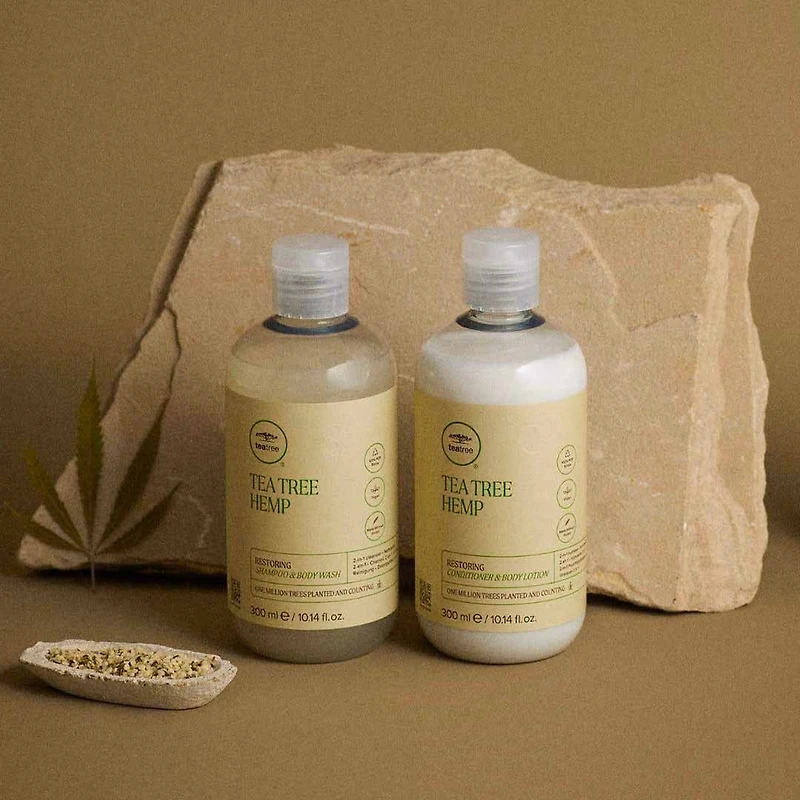 Tea Tree | Hemp Restoring 2-in-1 Conditioner & Body Lotion - Revitalise Les Cheveux Et Hydrate La Peau