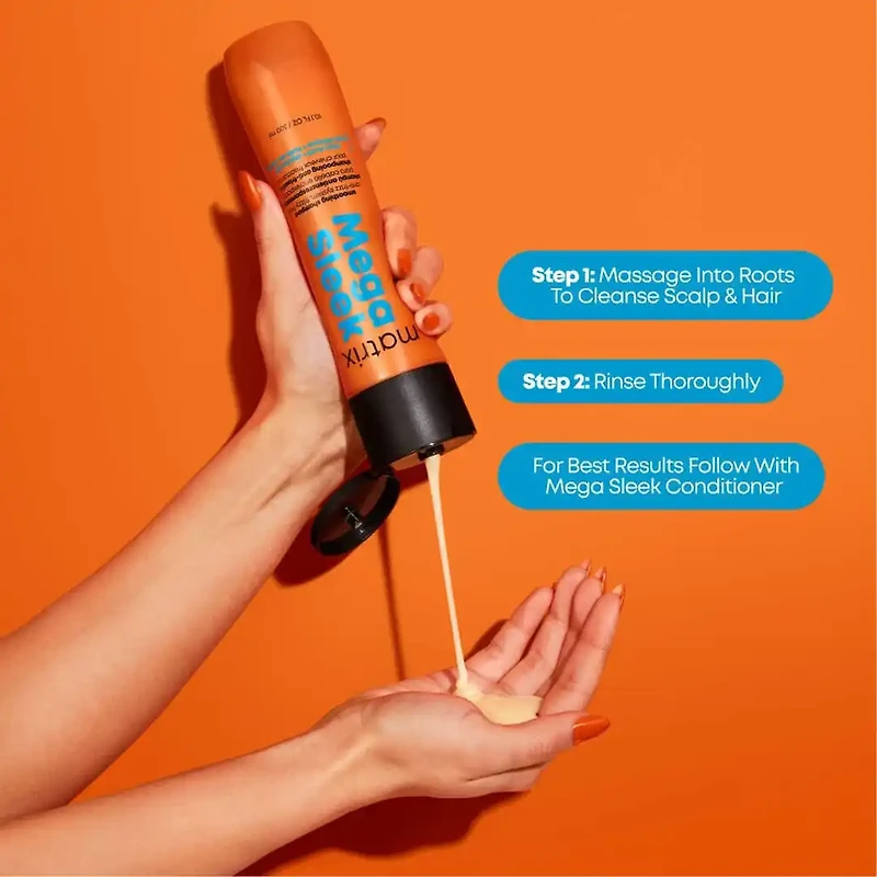 Mega Sleek | Shampoo for Smoothness - Frizz Control and Smooth Finish (300ml/10.1oz)