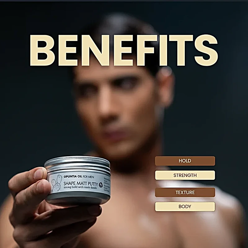 Opuntia Oil For Men | Shape Matt Putty - Texture Mate et Fixation Naturelle (100ml/3.4oz)