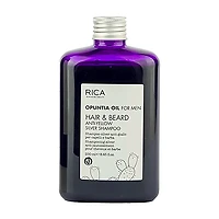 Opuntia Oil For Men | Hair & Beard Anti-Yellow Silver Shampoo - Shampooing Anti-Jaunissement Cheveux & Barbe (250ml/8.45oz)