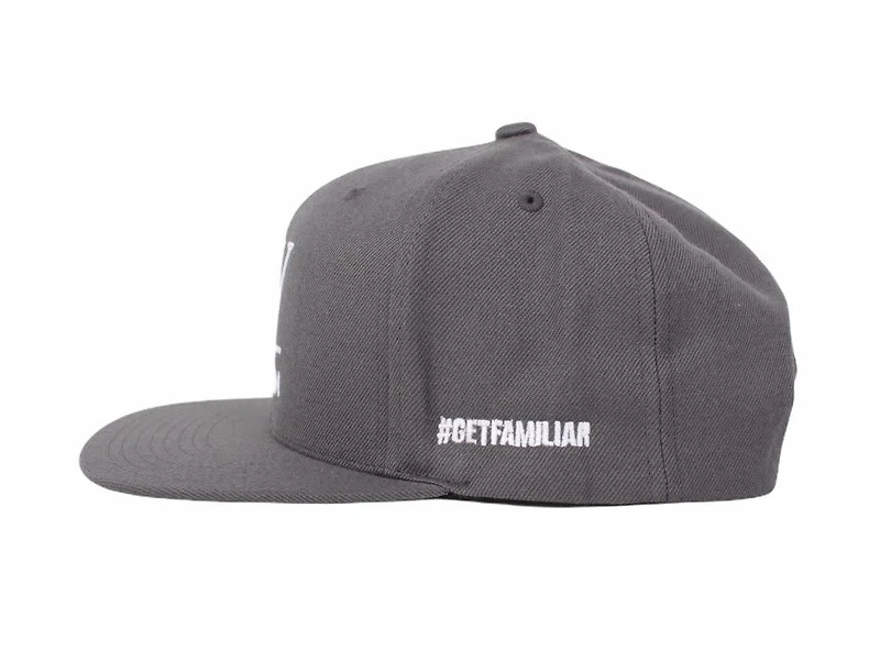 WLKN : WLKN - Basic Signature x #GETFAMILIAR Logo Snapback Charcoal OS