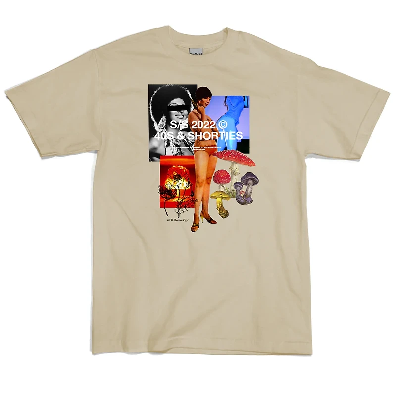40s and Shorties 40's & : Collage Tee - Sand