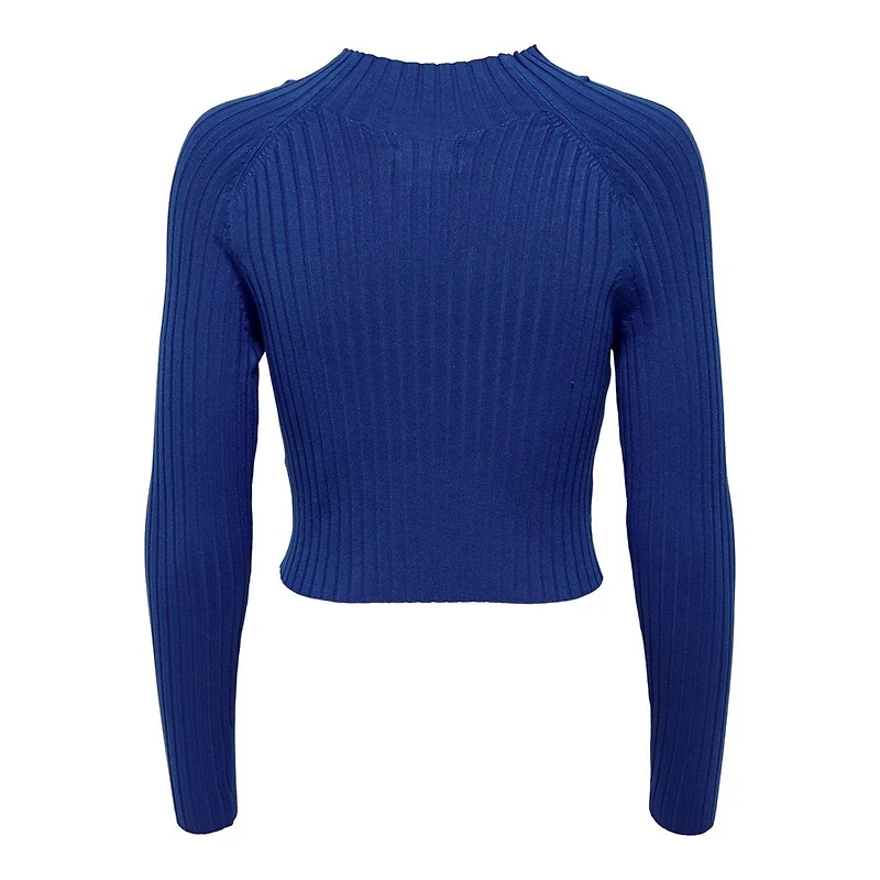Only : Ella L/S Cropped Pullover Knit