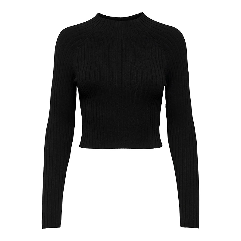 Only : Ella L/S Cropped Pullover Knit