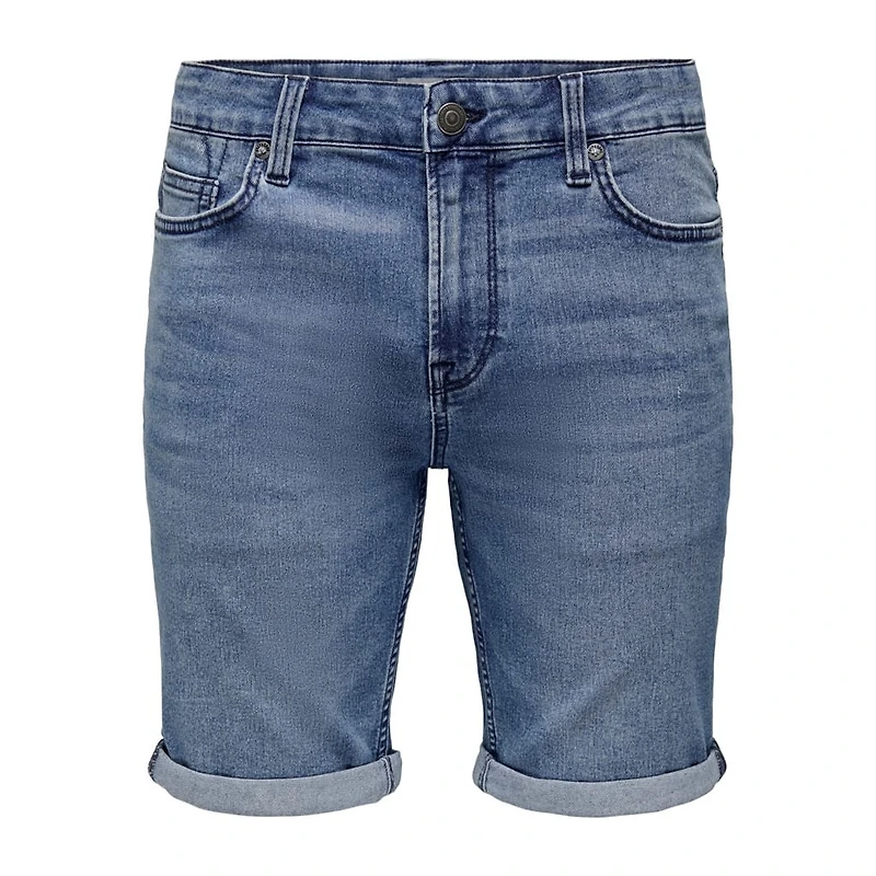 Only & Sons : Regular Fit Shorts - Medium blue