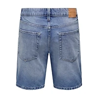 Only and Sons & : Loose Fit Shorts - Medium Blue