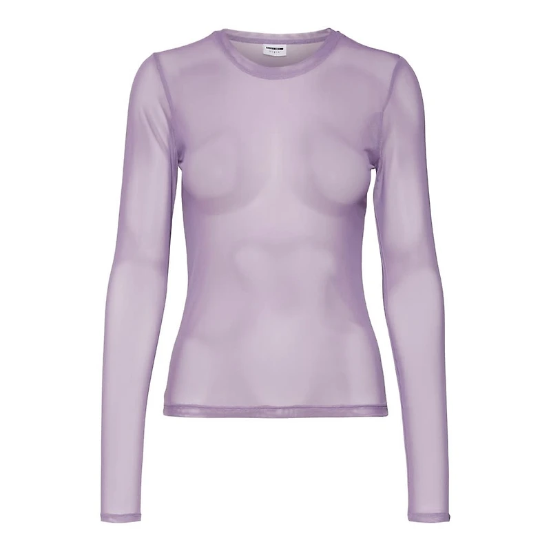 Noisy May :  L/S Mesh Top - Purple