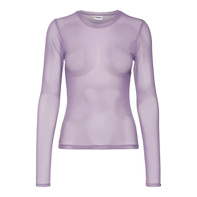Noisy May :  L/S Mesh Top - Purple