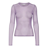 Noisy May :  L/S Mesh Top - Purple
