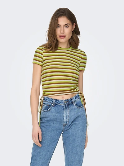 Only : S/S Rushing Top - Green Multi