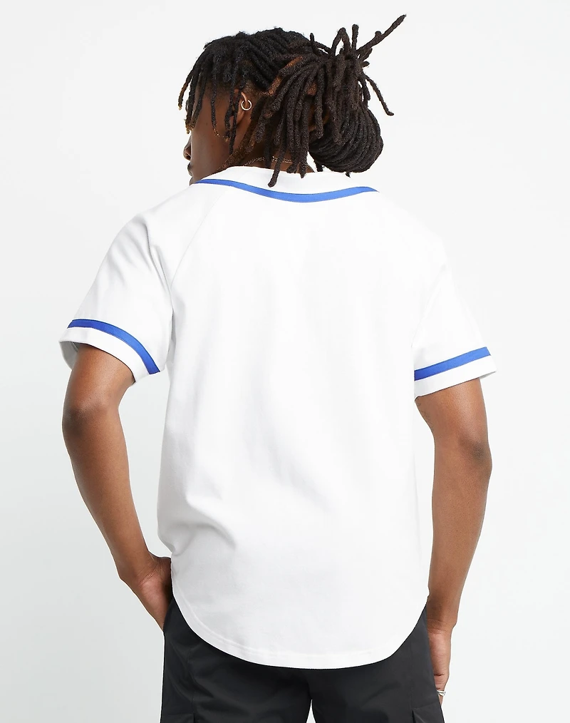 Champion : Braided Baseball Jersey - White