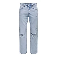 Only and Sons & : Edge Loose Fit Destroy Denim