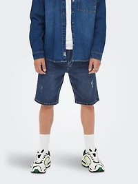 Only & Sons : ONSAvi Ripped Denim Shorts