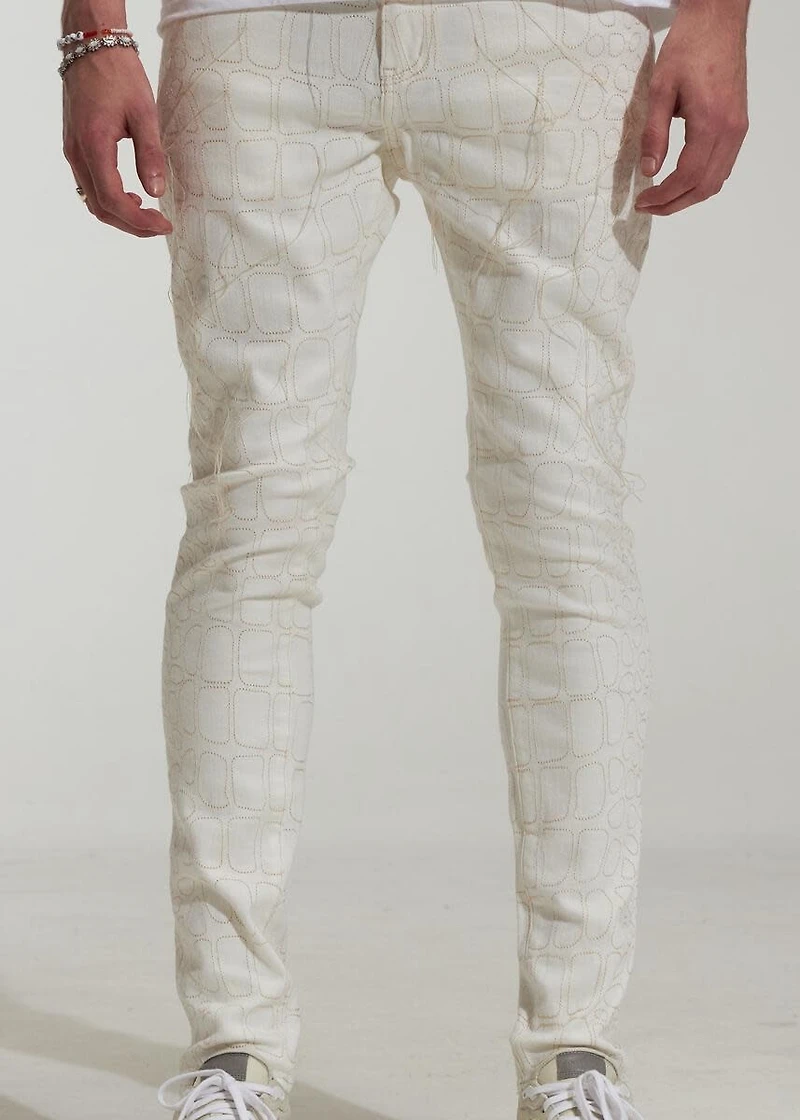 Embellish : Bonham All Over Print Denim