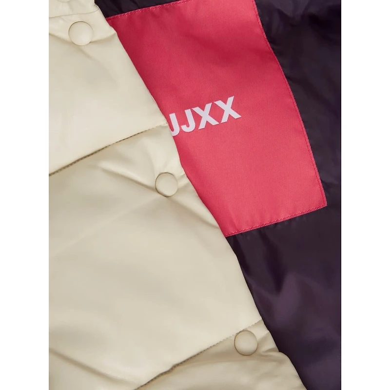 JJXX : Faux Leather Short Puffer Vest