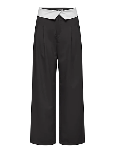 Only : HW Fold-Down Pleated Trousers