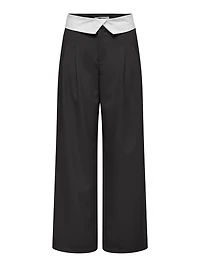 Only : HW Fold-Down Pleated Trousers