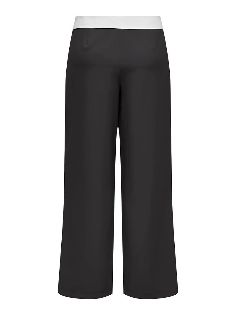 Only : HW Fold-Down Pleated Trousers