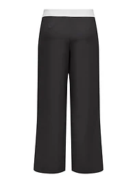Only : HW Fold-Down Pleated Trousers