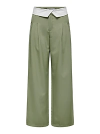 Only : HW Fold-Down Pleated Trousers