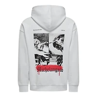 Only & sons : Michelangelo Relax Fit Hoodie - White