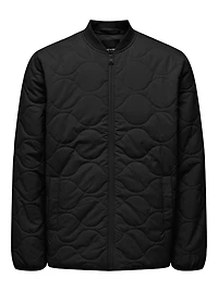 Only & Sons : Art Quilted Jacket - Black
