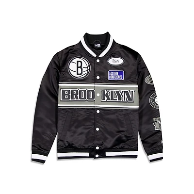 New Era : NBA Rally Drive Brooklyn Nets Satin Jacket