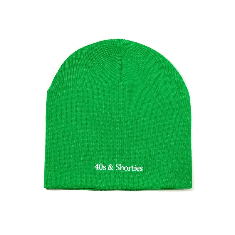 40's & Shorties : Text Logo Skull Beanie - Green