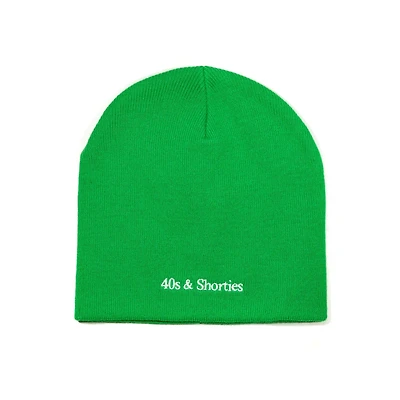 40's & Shorties : Text Logo Skull Beanie - Green
