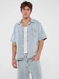 Guess : Herringbone Denim Shirt