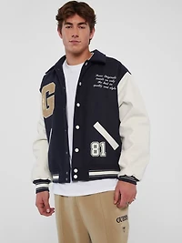 Guess : Ivan Wool-Blend Letterman Jacket