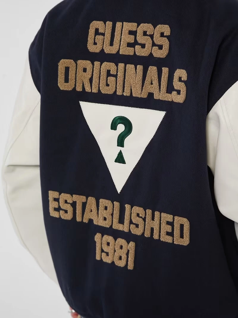 Guess : Ivan Wool-Blend Letterman Jacket