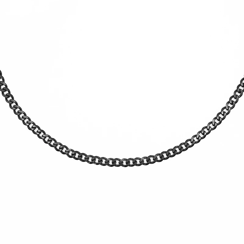 Hits : Cuban Link Chain Necklace - 5mm - Black