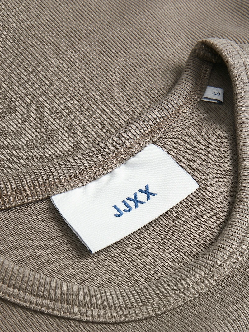 JJXX : Feline Long Sleeve Rib Tee - Morel