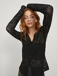 JJXX : Longsleeve Lace Top Set
