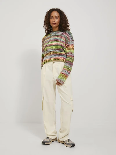 JJXX : Mary Midwaist Cargo Pants - seedpearl